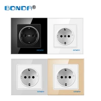 wall power socket tempered glass panel eu standard baby kids child safety protection electrical outlet 86mm 86mm 16a 110250v