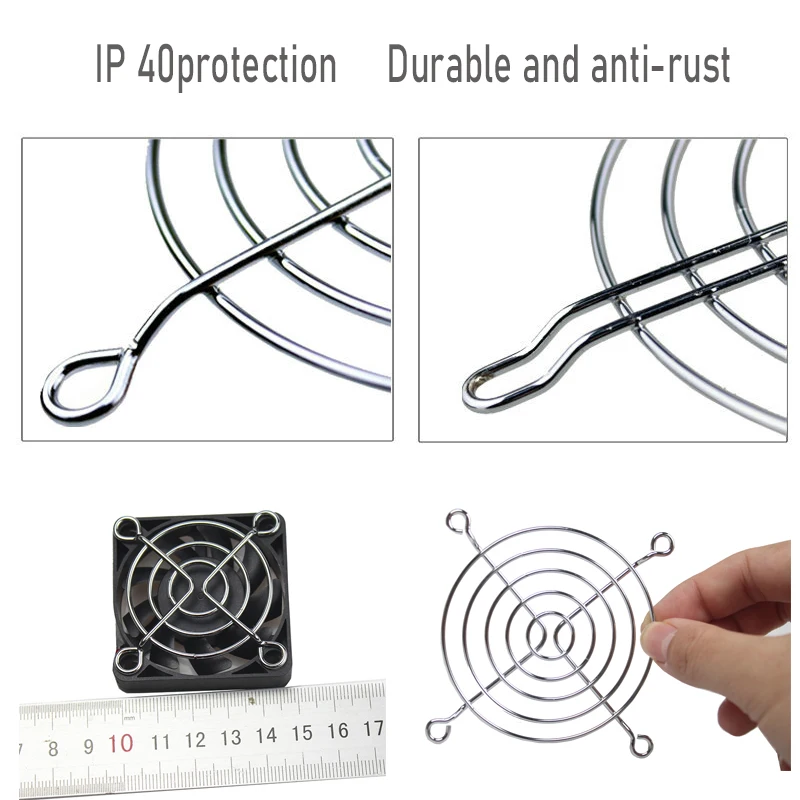 

10PCS Silvery Metal Wire Finger Protector Guard PC DC Fan Grill 30mm 40mm 50mm 60mm 70mm 80mm 90mm 120mm 135mm 140mm 170mm 200mm