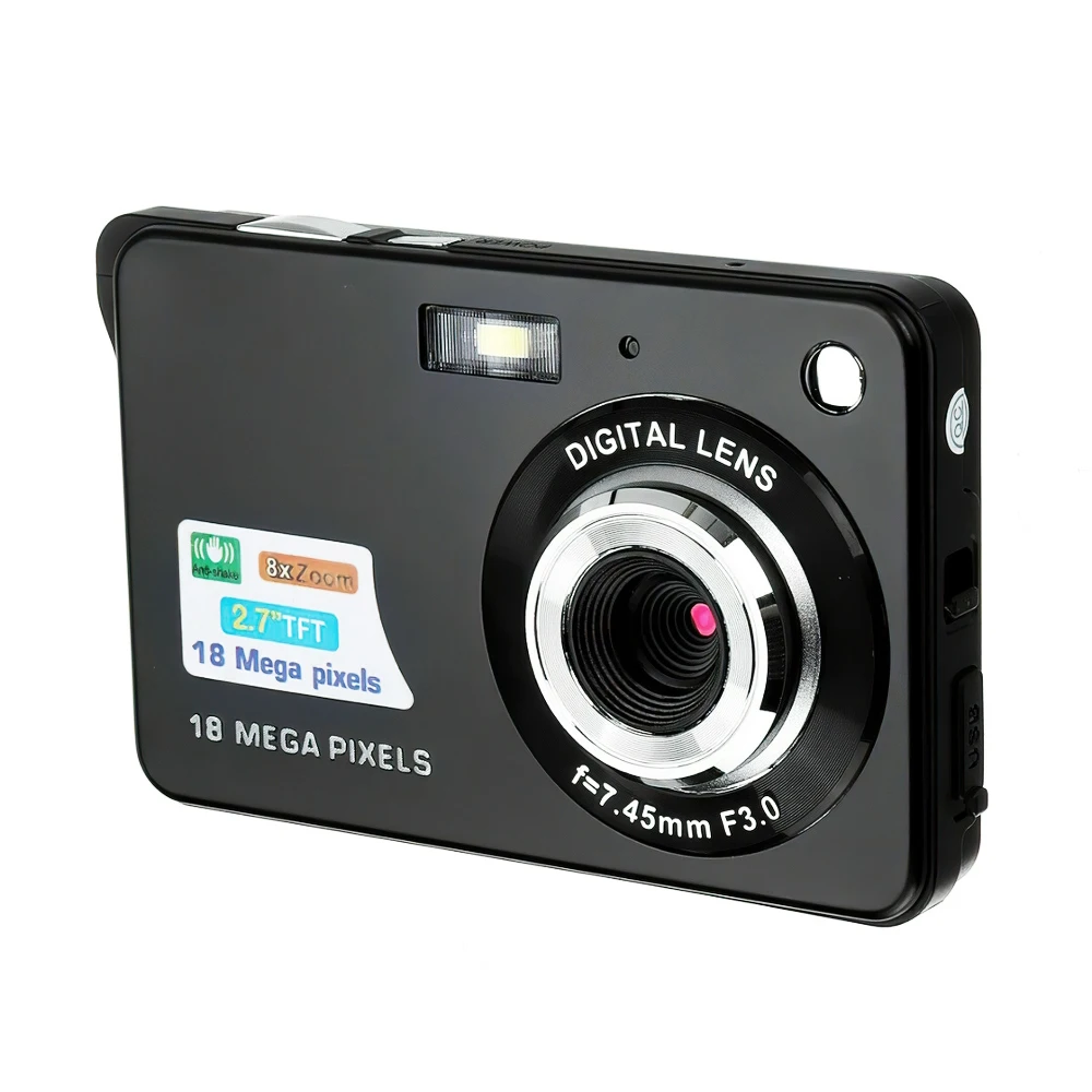 capsaver Digital Camera Full HD 1080P 2.7&quot TFT 18MP 8x Zoom Camcorder Mini Cam Anti-shake for Photography Video Photo | Электроника