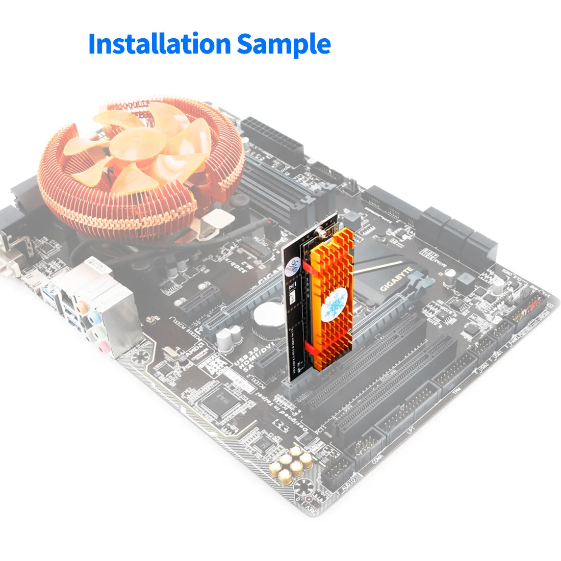 

XT-XINTE M.2 Key M SSD to PCI- E 4X Adapter Converter Card Vertical Installation Heatsink Optional for NGFF M.2 2230-2280 SSD