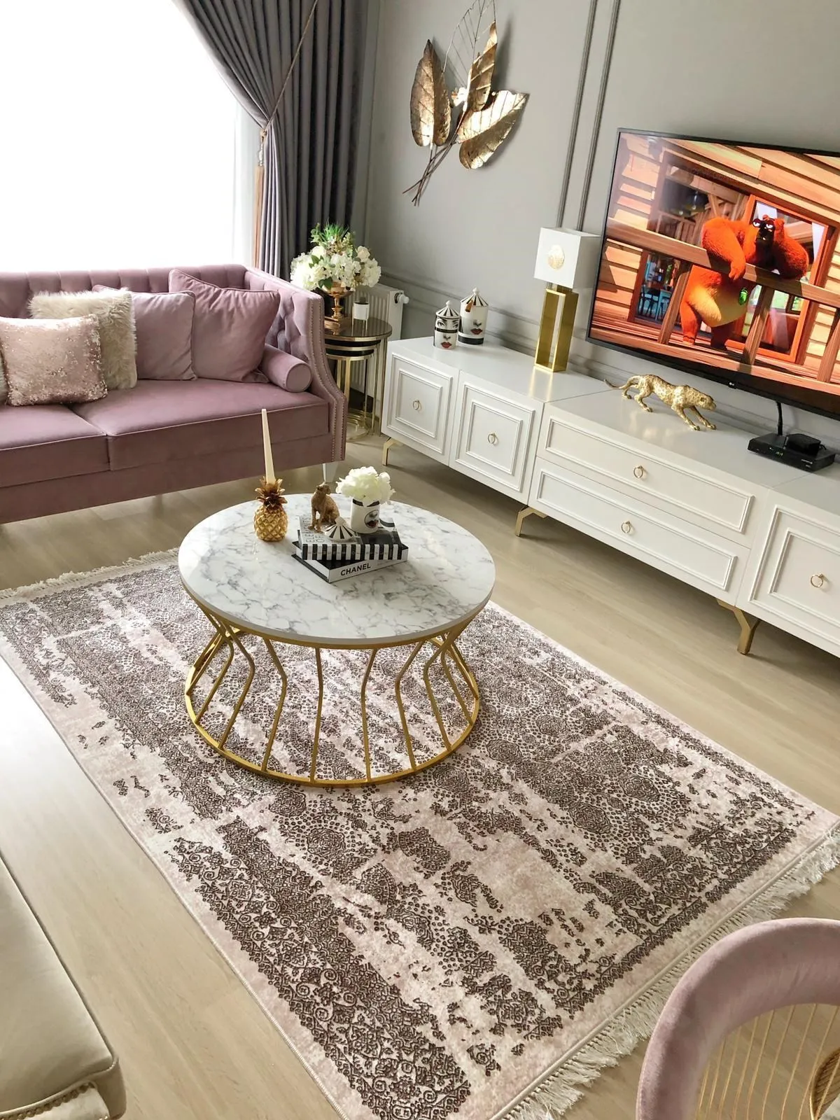 Pamuklife искусственная кожа на нескользящей основе ковер Милан коричневый