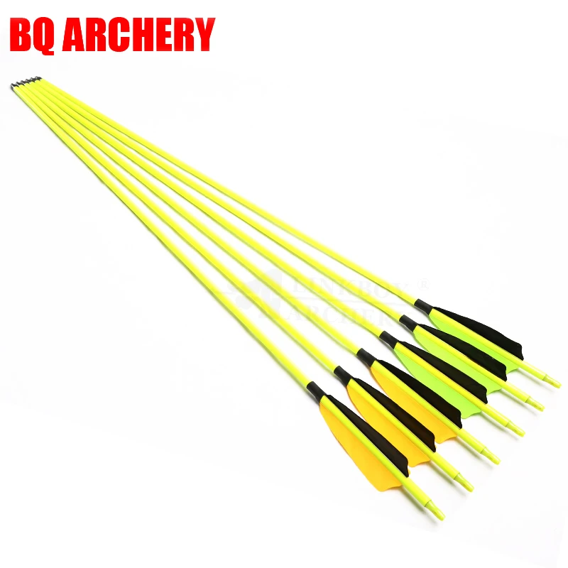 

6/12pcs Archery Mix Carbon Arrows Sp500 30inch 5inch Turkey Feather Arrow Point 90gr for Traditional Recurve Bow Hunting