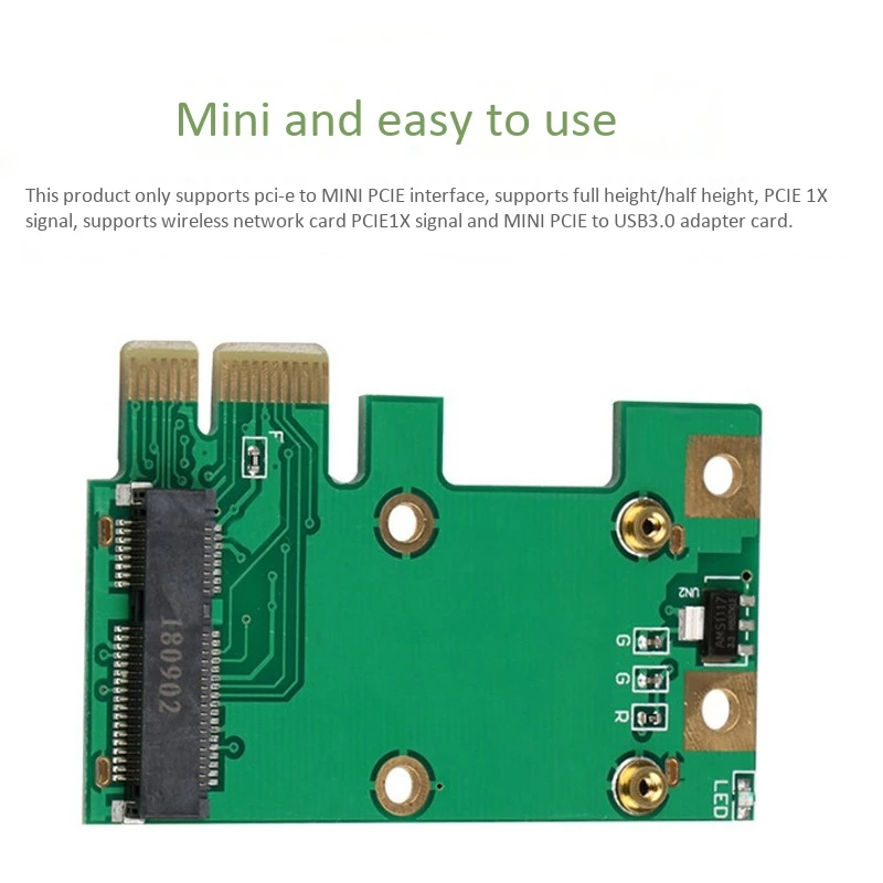 Плата адаптера PCIE-Mini PCIE эффективная легкая и портативная мини-плата PCIE-USB 3 0 |