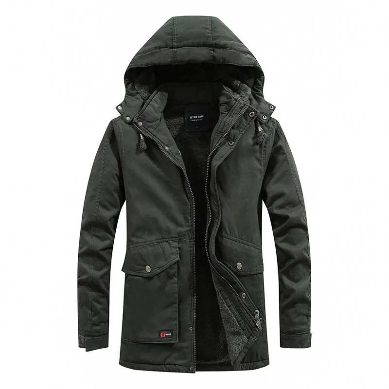 

Winter Jacket Men Removable Hooded Padded Warm Coat Casual Faux Fur Fleece Long Male Jacket Windbreaker Men Veste Homme