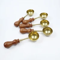 cute fire paint spoon beech handle guide nozzle copper spoon fire paint sealing wax melting tool