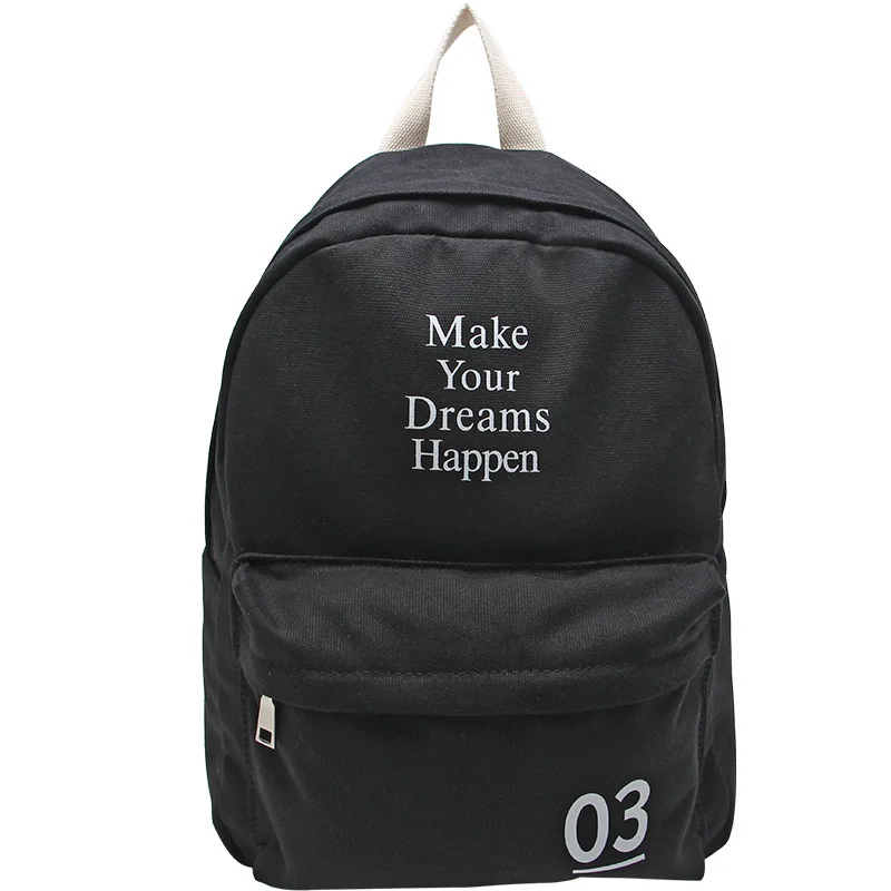 

New Arrive 2019 Women Casual Canvas Backpack Letter Printing Backpack School Bags For Teenage Girls Travel Bags mochila feminina