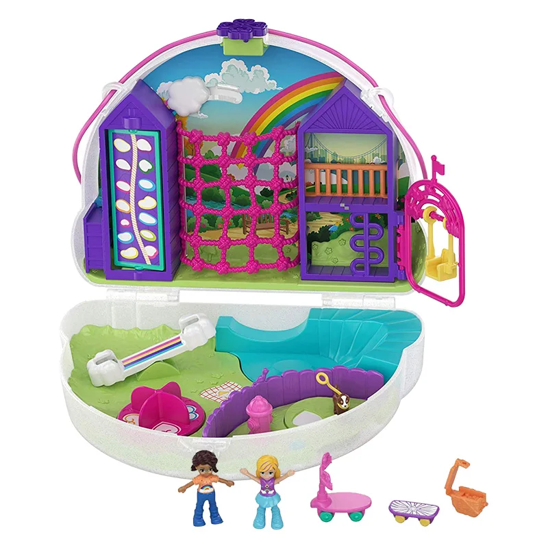

Original Polly Pocket Girls Dolls Family House Car Kids Toys Polly Accessories Mini Pocket Dolls for Girls Children Treasure Box