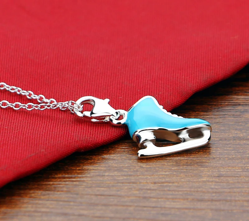 Модные спортивные аксессуары посеребренное украшение ожерелье черно синий