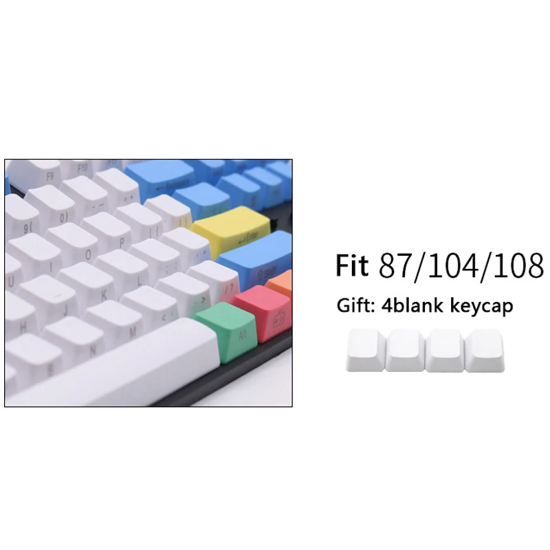 Механическая клавиатура PBT колпачок для клавиш 87/104/108 Набор цветных персональных