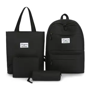 4 шт.компл., женский модный нейлоновый рюкзак, женские повседневные водонепроницаемые Наплечные сумки для девочек-подростков, школьная сумка, рюкзак