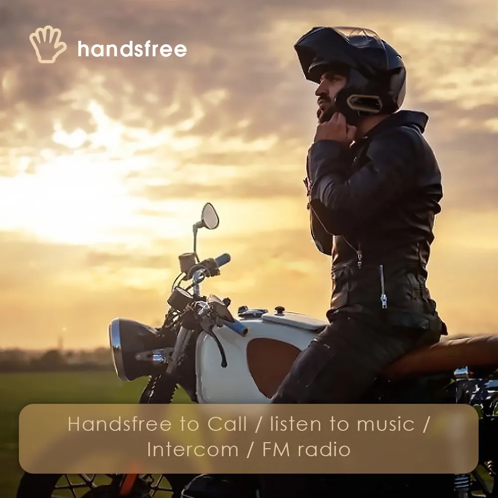 Беспроводная Bluetooth гарнитура для мотоцикла переговорное устройство FM с