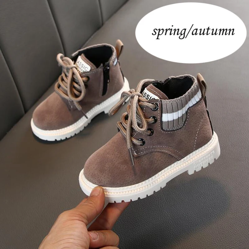Зимние ботинки для девочек теплые модные Детская хлопковая обувь на мягкой