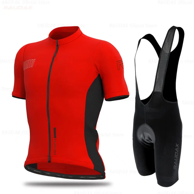 

RX- Men Cycling Bib Shorts & Shorts Set Red Professional Mountain Biking Team Jersey High Quality Summer Bib Shorts & Bib Set