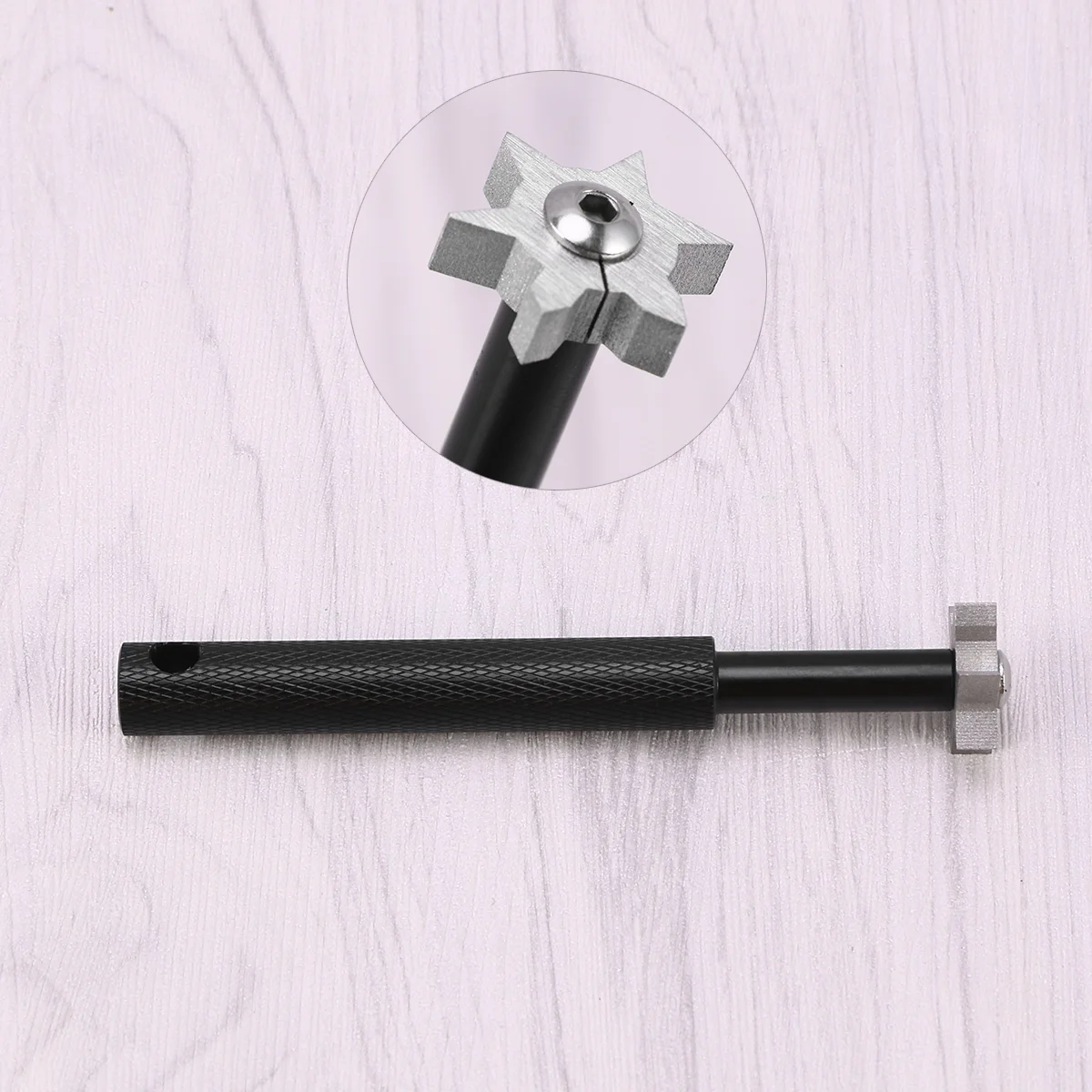 

Точилка для пазов с 6 головками, точилка для пазов, инструмент для резки и очистки (черный)