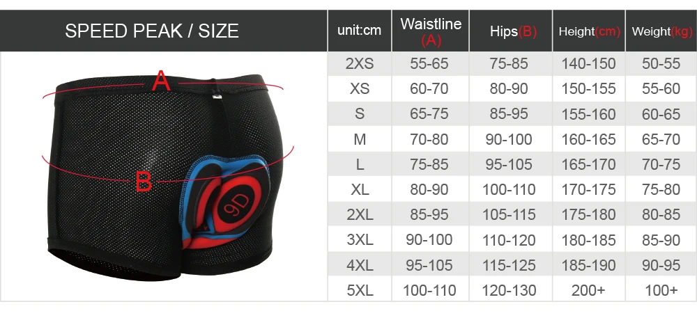 

SPEEDPEAK Bicycle Men's boxer briefs panties Cycling Shorts Shorts Man Black Bicycle Gel Cycling jersey motocross Breathable