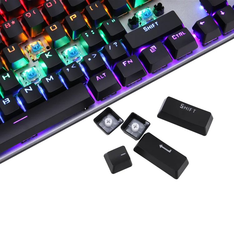 Проводная клавиатура портативная Механическая игровая мини-клавиатура USB 104
