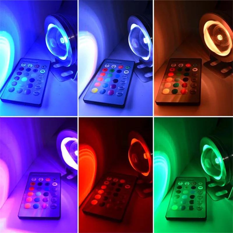 Водонепроницаемый RGB Светодиодный прожектор IP68 уличный светильник довый для