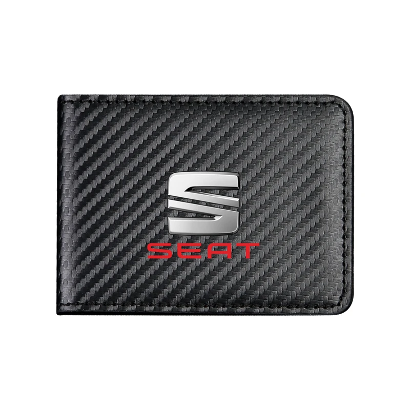 Чехол-книжка из углеродного волокна для водительского удостоверения Обложка