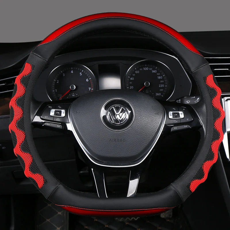 

D Shape Car Steering Wheel Cover PU Leather For Nissan Qashqai J11 Nissan X-trail T32 Golf 7 Tiguan 2019 2020 Kia Optima K5 2021