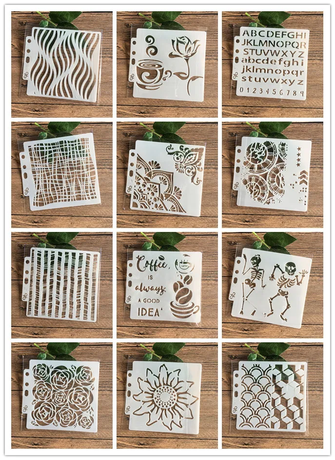 Трафареты для рисования 13 х13 см раскраска скрапбукинга рельефная декоративная