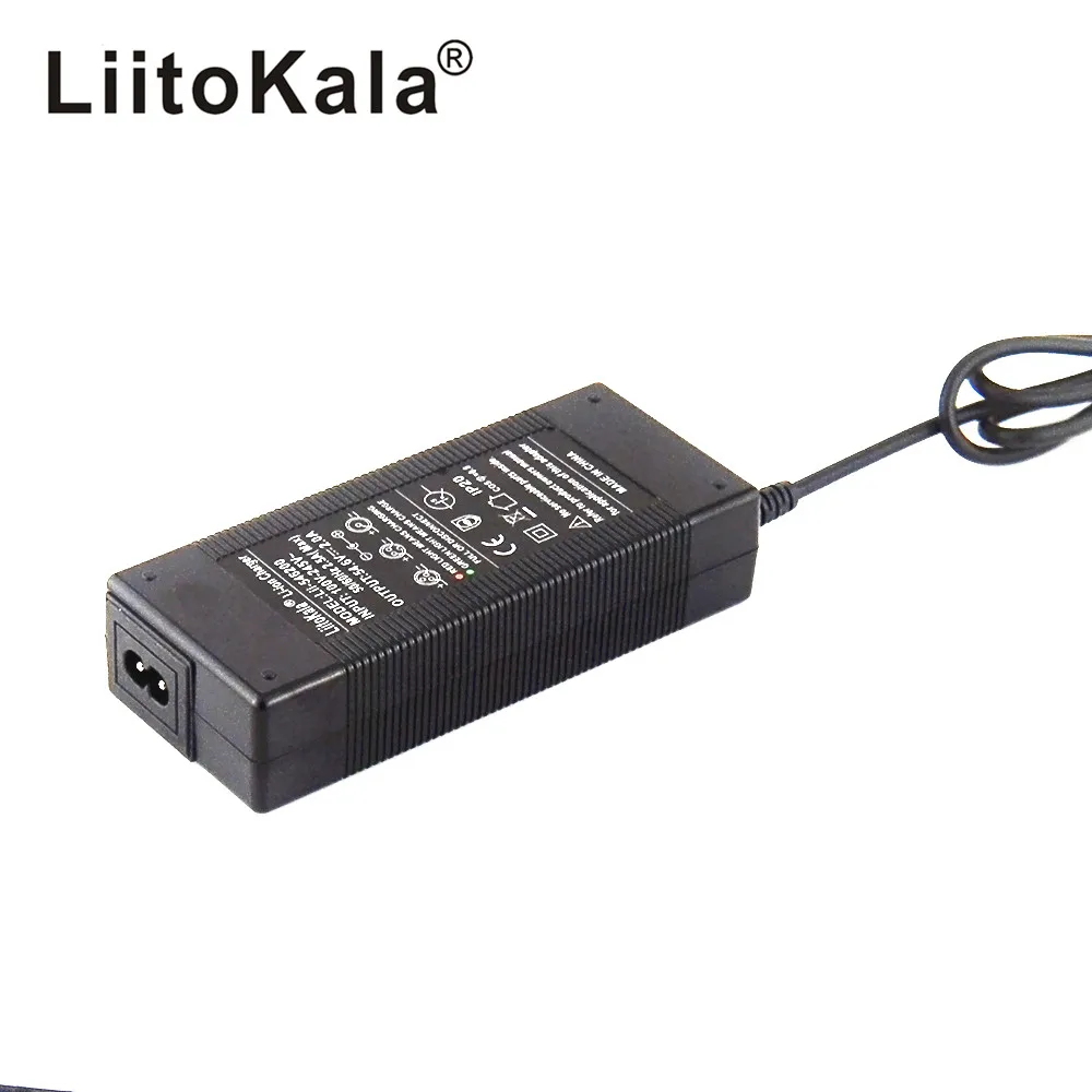 hk liitokala 54 6 v charger 13 s 48 v 2a li ion battery charger dc output 5 5 2 1mm 54 6 v lithium polymer battery charger free global shipping