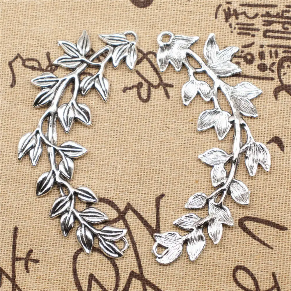 

Supplies For Jewelry Accessori Branches Connector Antique Silver Color 3pcs 45x77mm