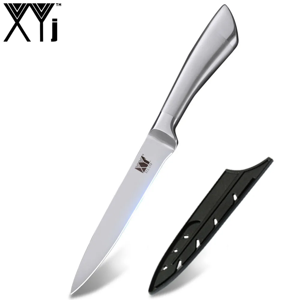 5 inch Utility Knife XYj 7cr17 набор кухонных ножей из нержавеющей стали, фруктовый нож Santoku, нож для нарезки хлеба, нож для приготовления пищи, цельные ножи - Цвет: 5 inch Utility Knife