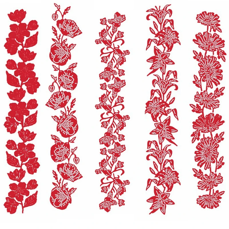 Morning Glory Flower Vine Металл резка Скрапбукинг для карт альбом делая Шаблон трафарет тиснение новые штампы