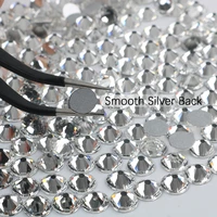 ss3 ss8 1440pcs clear crystal ab gold 3d flat back nail art rhinestones decorations shoes mugs cups decoration