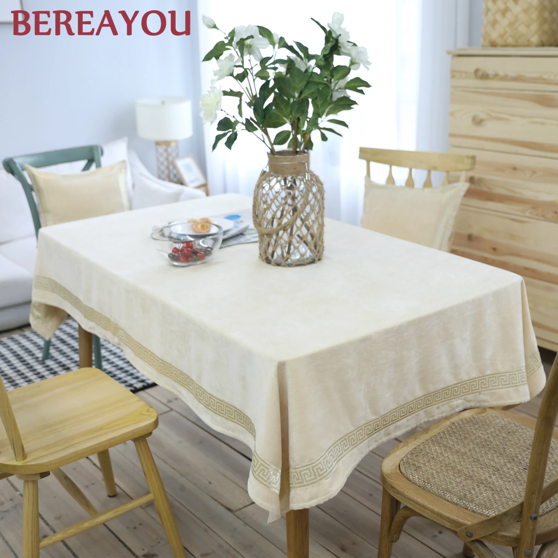 

Europe Table Cloths White Waterproof Table Cover Luxury Japanese Tablecloth For Wedding decor Dining Coffee Table Cloth nappe