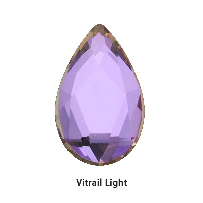 Vitrail Light 36 шт цветные Стразы для ногтей с плоской задней поверхностью, украшения для ногтей, Хрустальные стеклянные камни для маникюра, 3D блестящие стразы, драгоценные камни, сделай сам, плач - Цвет: Vitrail Light