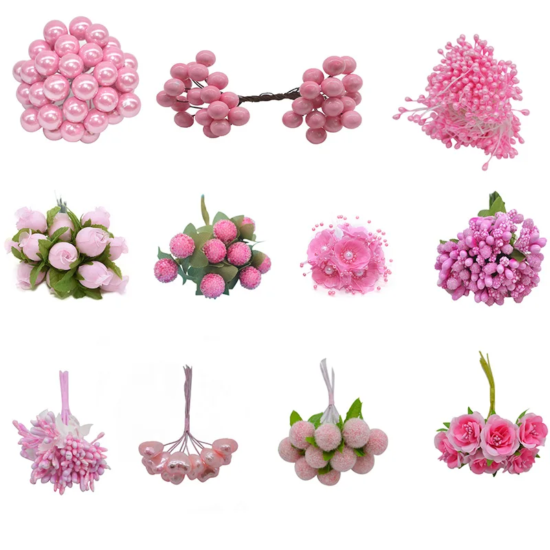 Розовый венок с яркими ягодами свадебный товары для творчества украшения