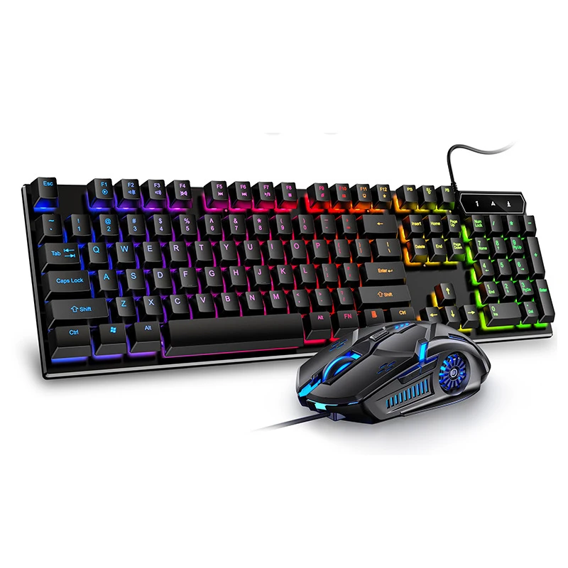 

Gaming Keyboard RGB LED Hybrid Backlit USB 104 Key Waterproof Wired Keyboard Suitable For PC Laptop Office Computer Accessories