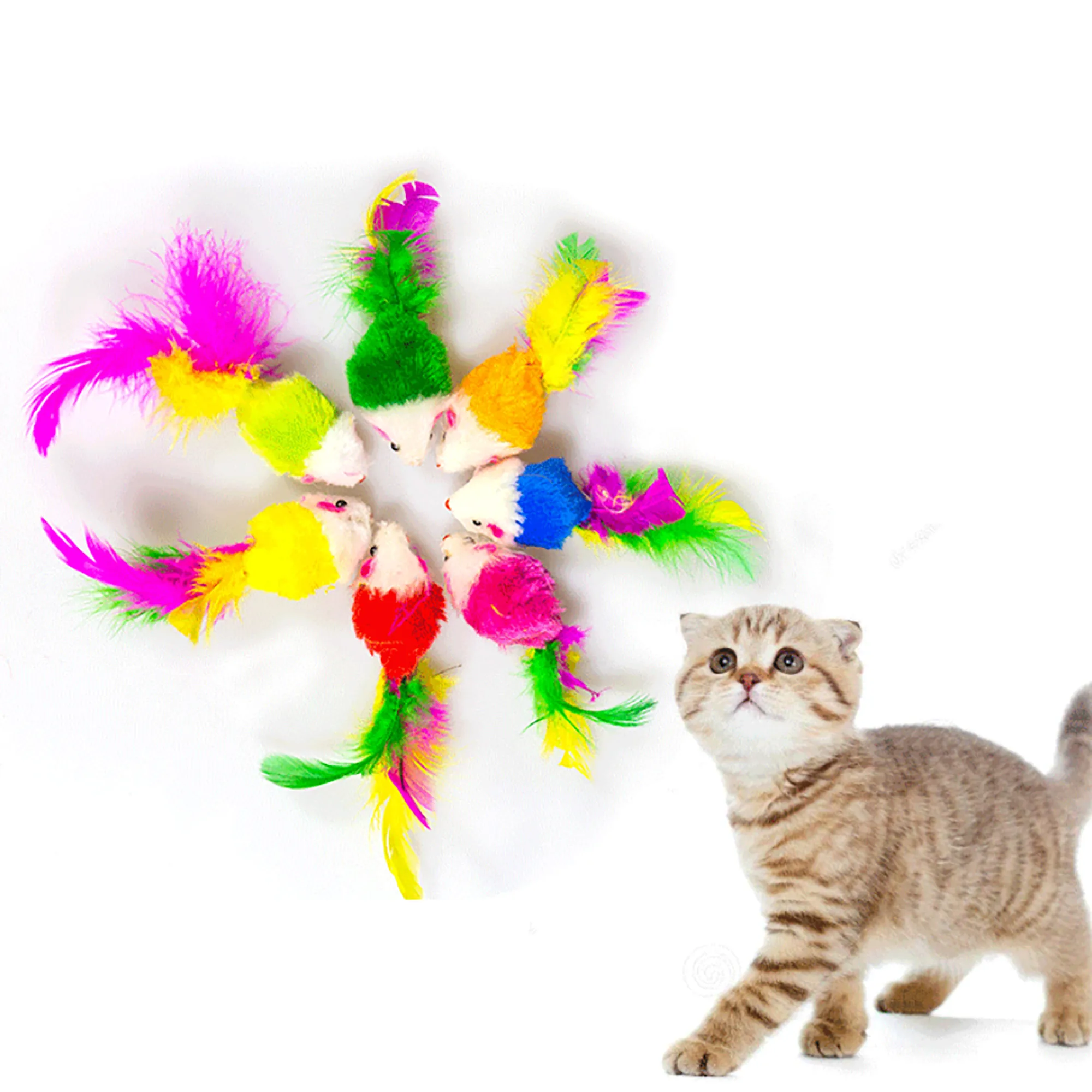 10/2 шт. игрушечные мышки для кошек|Игрушки кошек| |