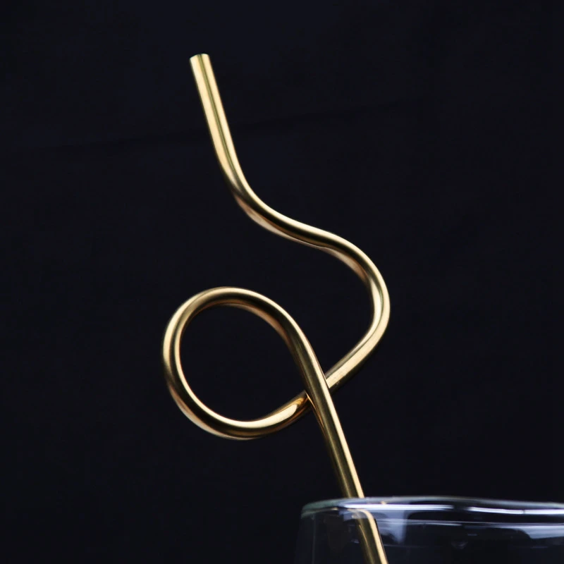 1 шт. 304 нержавеющая сталь питьевой соломы Многоразовые творческие в форме ноты