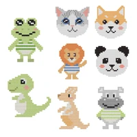 5d diy diamond painting kits craft for kids cartoon cat lion dinosaur picture stick paint with diamonds children mosaic stickers