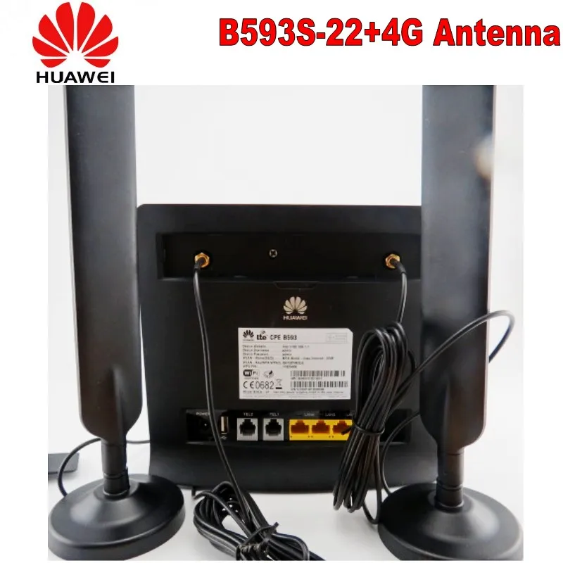 Huawei B593 B593S-22 100Mbps 4G LTE FDD TDD CPE sans fil avec fente pour carte sim+4G Antenna