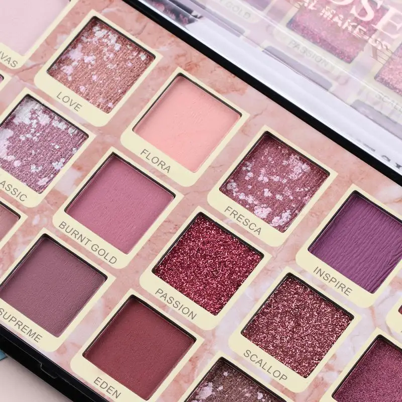 Палитра теней для век MISS ROSE палитра телесного цвета 18 цветов водостойкая