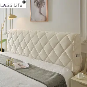 OOFAYWFD Headboard slipcover//Bed headboard cover//headboard covers,Thick quilted Suitable for all bedroom style decoration Small//double bed headboard cover。 Color : Pink, Size : 100cm