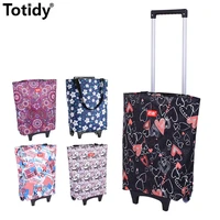 folding shopping bag womens big pull cart shopping bags for organizer portable buy vegetables trolley bags on wheels the market