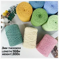 168mroll hollow knitted crochet yarns for diy handbag basket purse trapillo nylon cord polyester thread round rope line woven