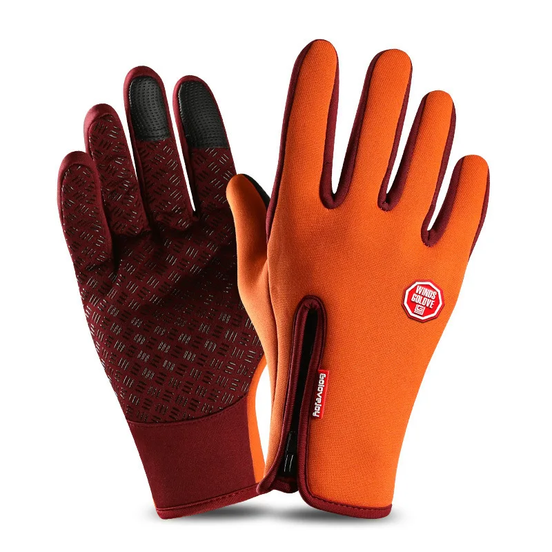 Спортивные перчатки теплые зимние велосипедные ветрозащитные мужские и женские