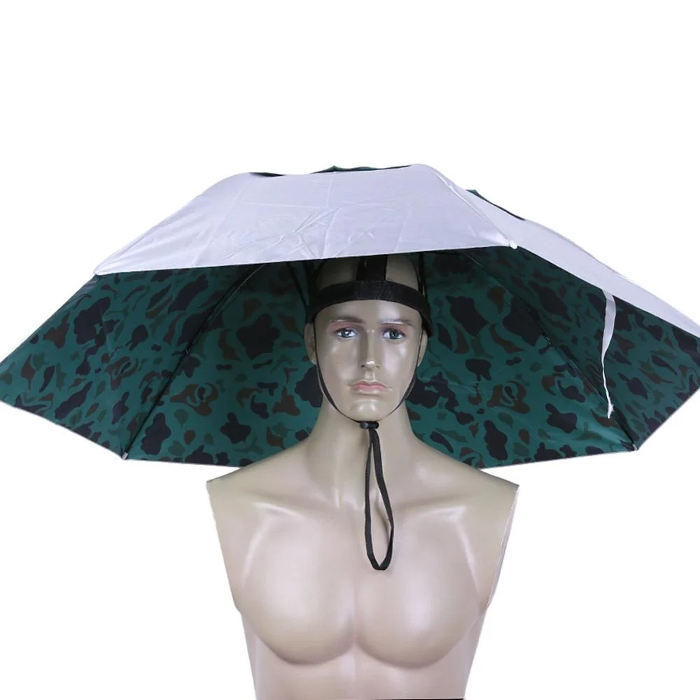 

Outdoor Foldable Head Umbrella Hat Anti-Rain Anti-UV Fishing Caps Portable Travel Hiking Beach Fishing Umbrellas Hat Rain Gear
