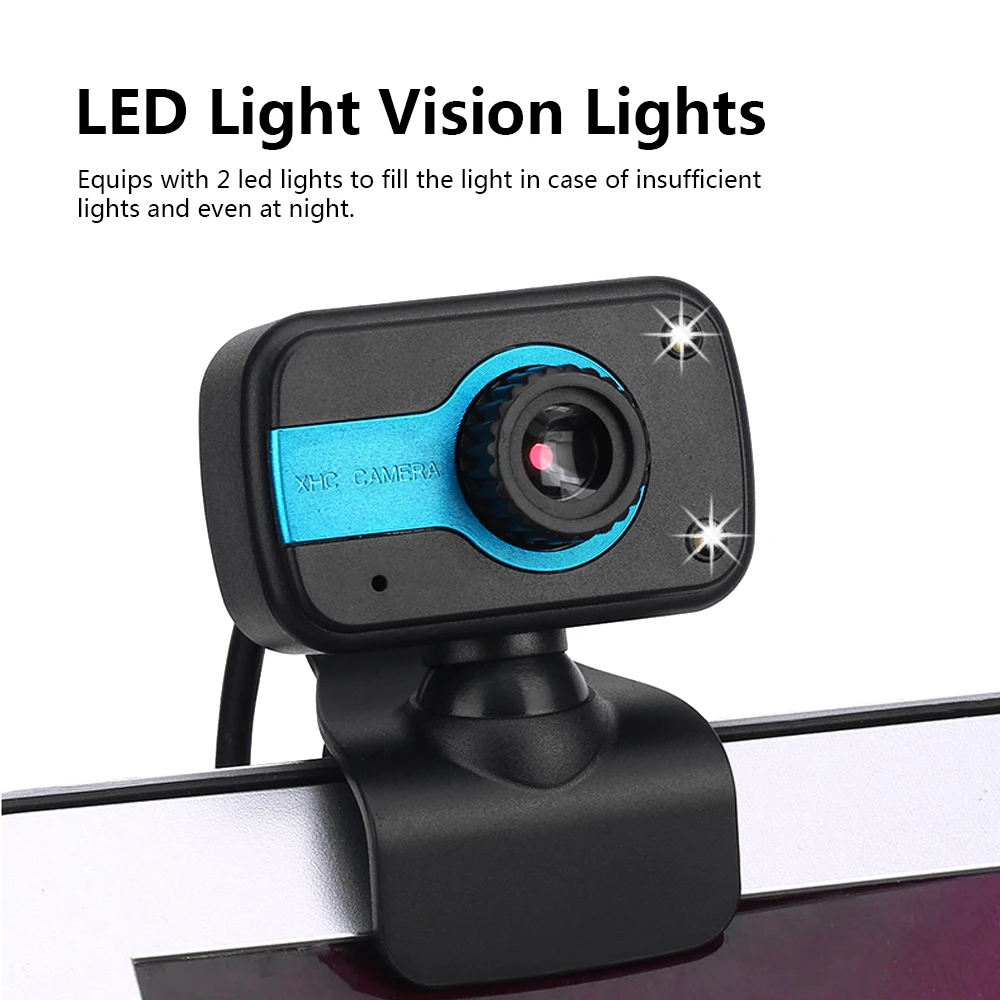 Портативная HD веб-камера с креплением на клипсе Встроенный микрофон веб-видео