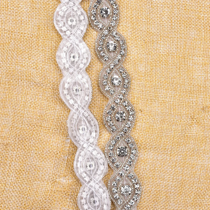 1 ярд 8-образный дизайн ручной работы свадебный пояс для шитья бисером