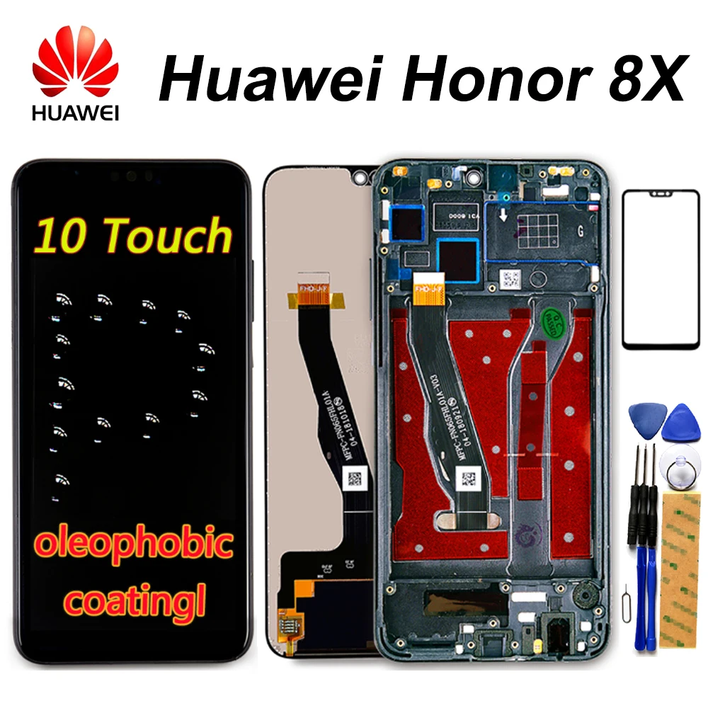 Оригинальный ЖК дисплей Huawei Honor 8X сенсорный экран с дигитайзером в сборе рамкой