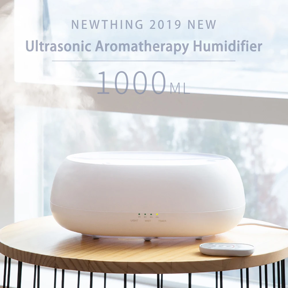 NEWTHING Upgraded Version 1000ML Aromatherapy Essential Oil Diffuser Ultrasonic Aroma Diffusers Cool Mist Humidifier  for Home