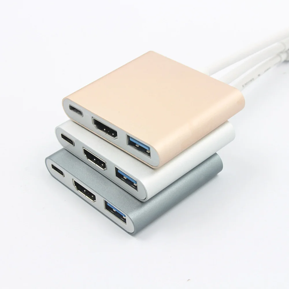 3 адаптера USB Type C Hub to HDMI 4K Поддержка Samsung Dex mode USB-C док-станция с PD для MacBook Pro/Air |