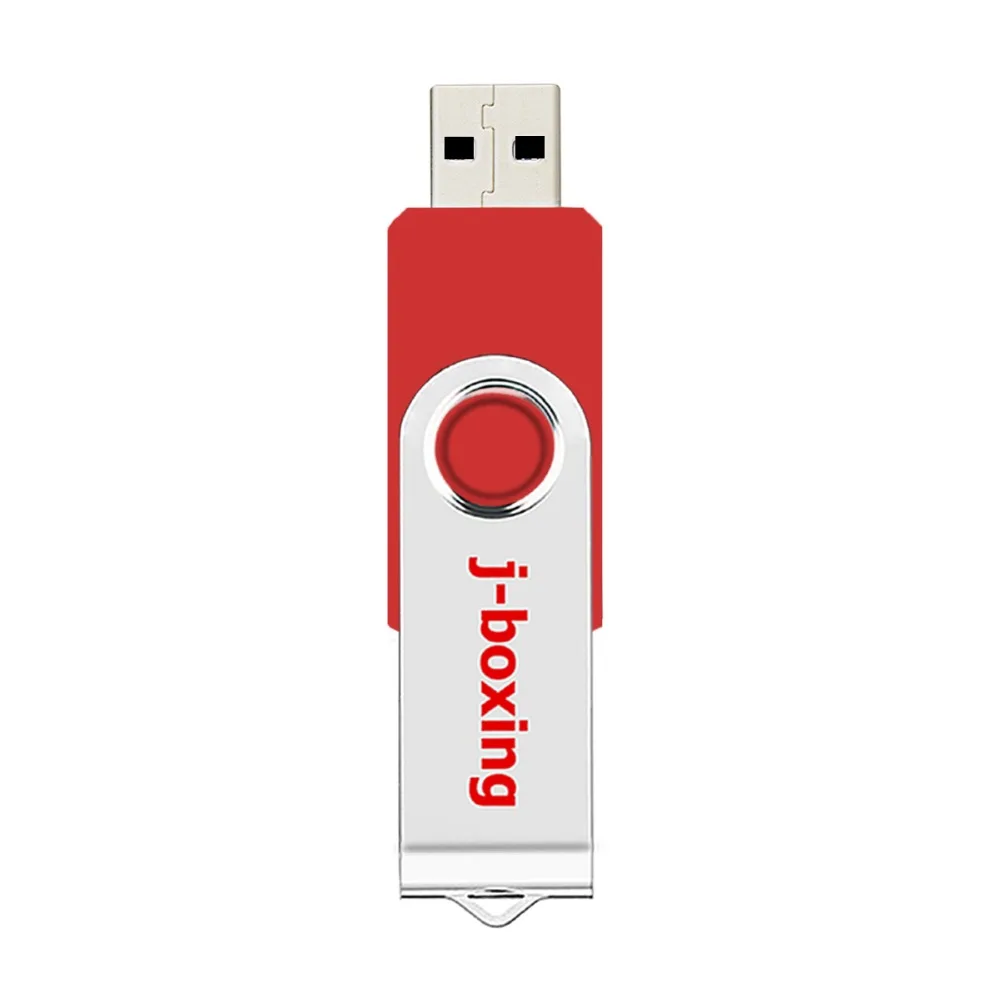 J-бокс 16 ГБ USB флэш-накопитель металлический вращающийся USB карта памяти 64 ГБ 32 ГБ 8 ГБ 4 ГБ флэш-накопитель USB 2,0 ручка-накопитель для ПК Macbook красный