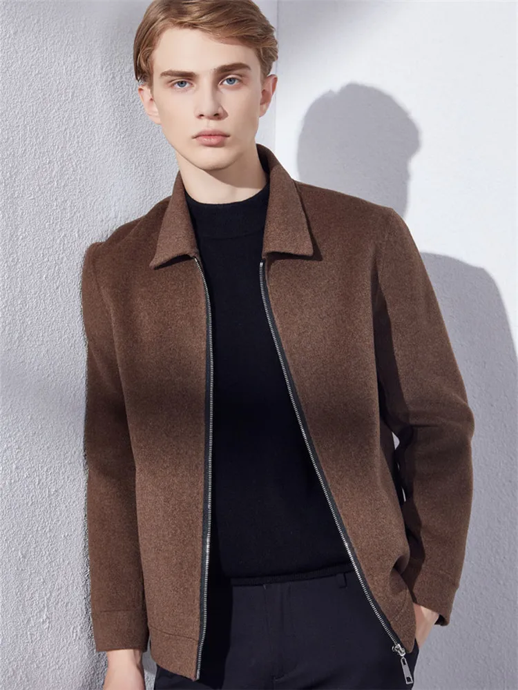 

100% Wool Coat Men Casual Wool Jacket Spring Autumn Overcoat Korean Mens Coats Sobretudo Masculino YC-MR3014 KJ4305